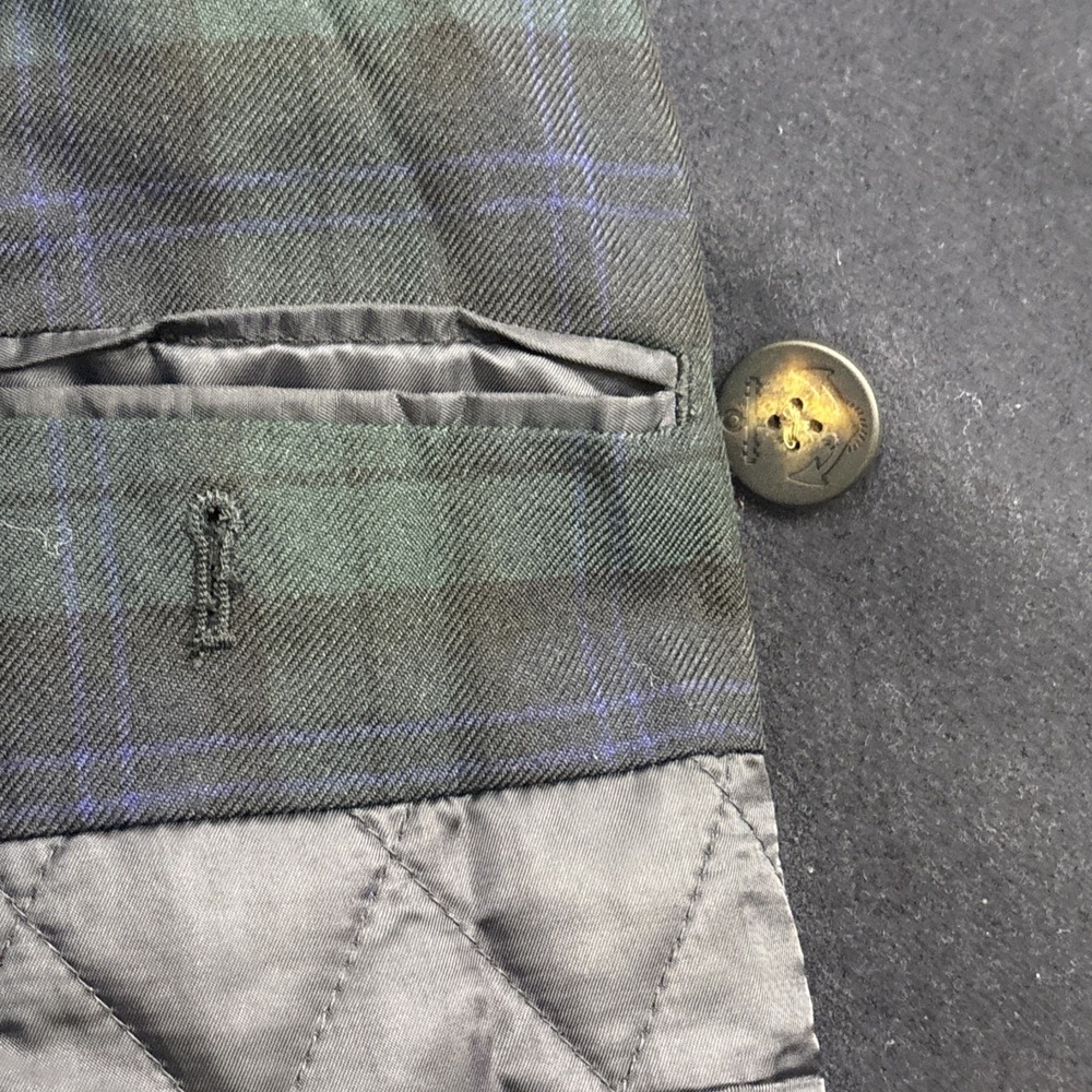 Vtg Lauren Ralph Lauren Double Breasted Pea Coat Womens Large Navy Blue‎ Classic - Picture 9 of 14
